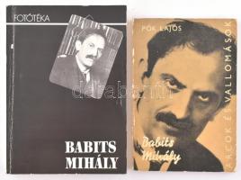 2 db könyv Babits Mihályról: Pók Lajos: Babits Mihály alkotásai és vallomásai tükrében. Arcok és vallomások. + Babits Mihály, Fotótéka sorozat. Bp., 1967-1983, Szépirodalmi-Népművelési Propaganda Iroda. Kiadói papírkötésekben.