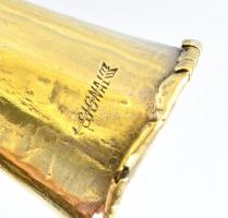 Régi motorkerékpár duda, Signal jelzéssel, apró horpadásokkal, h: 20 cm