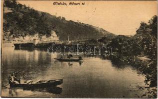 1922 Miskolc, Hámori tó, csónakázók. Vasúti levelezőlapárusítás 8. sz. 1918.