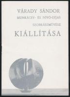 cca 1970 Pintér Éva, Váci András, Várady Sándor kiállítási katalógusok. Össz 4 db