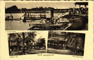 1946 Nyíregyháza, Sóstó gyógyfürdő, csónakkikötő, Bicikligarázs, Svájci lak