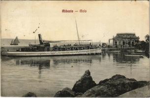 1914 Abbazia, Opatija; Molo / port, steamship, boats. 146. E.M.F. (fl)