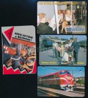 1988-1996 4 db MÁV kártyanaptár