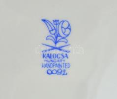 Kalocsai mintás porcelán hamutál, 2 db, kézzel festett, jelzett, hibátlan, 10×9 és 15×12 cm