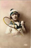 1926 Lady with tennis racket. Opera Paris 3019.