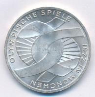 NSZK 1972F 10M Ag Olimpia-München / Csomó T:1- FRG 1972F 10 Mark Ag Olymics Munich / Knot C:AU Krause KM# 131