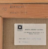 Kornis György (1927-2011): Alkonyat. Olaj, vászon, jelzett. Hátoldalán autográf felirattal és Koszta...