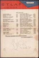 cca 1960-1981 Vegyes Utasellátó témájú papírrégiség tétel, közte autóbusztérkép, 2 db étlap, szalvét...