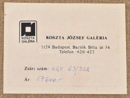 Kornis György (1927-2011): Őszi hajnal. Olaj, vászon, jelzett. Hátoldalán autográf felirattal és Kos...