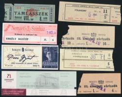 1922-2008 Vegyes Nemzeti színházzal kapcsolatos tétel, nagyrészt belépőjegyek (kb. 20-24 db), 5 db 1...