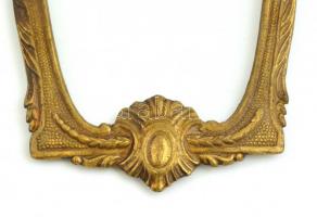 Öntött, üvegezett réz keret, 2 db, 23x13 cm