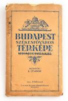 1923 Budapest Székesfőváros Térképe, 1: 25:000, Bp., M. Kir. Állami Térképészet, kiadói kartontokban...