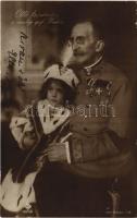 1917 Ottó trónörökös és nevelője gróf Wahliss. Labori felvétele / Crown Prince Otto