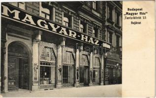 1916 Budapest VII. Magyar Ház bejárata. Industria nyomda kiadása. Teréz körút 15. (EB)