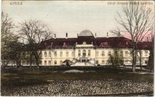 1925 Gyula, Gróf Almásy Dénes kastély. Dobay János kiadása (EK)