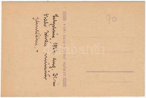 1924 Nagyatád, Hősök szobra, emlékmű. Tervezte: Sárdinecz F. Készítette: Orbán A. Benyák János kiadá...