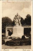 1926 Nagyatád, Hősök szobra, emlékmű. Benyák János kiadása (EK)