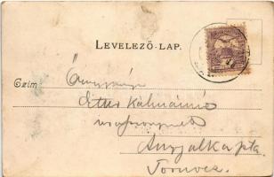 1905 Hortobágy, délibáb, gulya, magyar folklór. Pongrácz Géza kiadása. Kiss Ferenc fényképe után (EB...