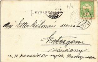 1903 Kéthely (Somogy), utca télen. Mérei Ignác kiadása (EB)