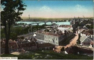 1914 Esztergom, látkép, utca, híd. Buzárovits Gusztáv kiadása