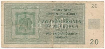 Német Harmadik Birodalom / Cseh-Morva Protektorátus 1944. 20K T:III 
German Third Reich / Protector...