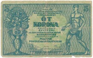 1919. 5K OSZTRÁK-MAGYAR BANK BANKJEGYEIRE T:III- Adamo K8.1