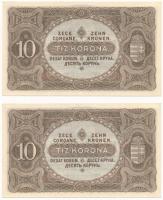 1920. 10K (2x) "a 079 195 442 - a 079 195 443" sorszámkövetők T:I 
Adamo K14