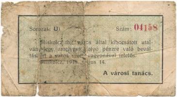 Miskolc 1919. 1K T:III-,IV Adamo MIS-7.1