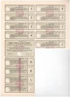 Budapest 1927. "Magyar Jelzálog-Hitelbank" részvénye 40P-ről, francia-magyar-német nyelven...