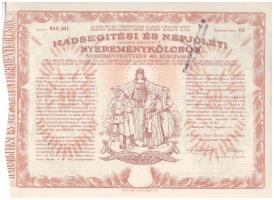 Budapest 1917. Hadsegítési és Népjóléti nyereménykölcsön nyereménykötvény 40K-ról (4x), ebből 3x egyugrásos sorszámkövetők, szárazpecséttel T:III szép papír