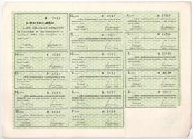 Budapest 1924. "KÉVE Mezőgazdasági Iparfejlesztési és Hitelintézet Rt." huszonöt részvénye...