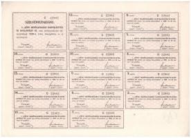 Budapest 1924. "KÉVE Mezőgazdasági Iparfejlesztési és Hitelintézet Rt." ötven részvénye eg...