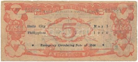 Fülöp-szigetek/Iloilo Currency Committee 1944. 5P T:III 
Philippines/Iloilo Currency Committee 1944...