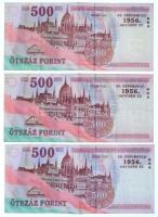 2006. 500Ft "50. évforduló 1956. október 23." (3x) T:III Adamo F54EE,F54EE1
