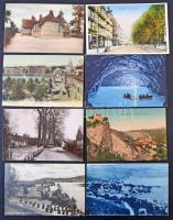 860 db régi külföldi városképes lap, érdekes, változatos anyag