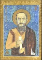 Jelzés nélkül: Szent Pál. Vegyes technika, papír, üvegezett keretben, 28×19 cm