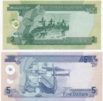 Salamon-szigetek 2006. 2$ + 5$ T:I- Solomon Islands 2006. 2 Dollars + 5 Dollars C:AU Krause P#25, P#26