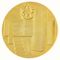 DN "Pollack Mihály Műszaki Főiskola" aranyozott Br emlékérem eredeti tokban (60mm) T:1-