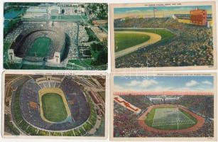 4 db MODERN sport motívum képeslap: amerikai foci stadionok / 4 modern sport motive postcards: American football stadiums