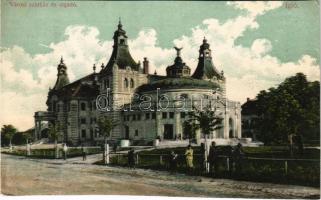 1906 Igló, Zipser Neudorf, Spisská Nová Ves; Városi színház és vigadó. Dörner Gyula kiadása / theatre (vágott / cut)