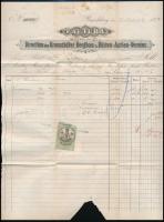 1870 Díszes fejléces számal, Kronstädter Bergbau u. Hütten-Actien-Verein (Brassói Bányászati és Kohá...