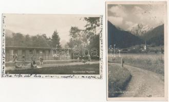 ~1930 Mauthen (Kärnten), Schwimmbad, Gailtal - 2 original photo postcards