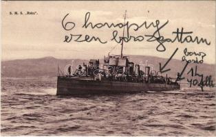 SMS Réka, a K.u.K. haditengerészet Huszár-osztályú rombolója / K.u.K. Kriegsmarine SM Torpedoboot Réka. C. Fano Pola 1911-12.