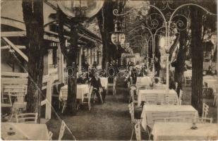 1912 Budapest XV. Rákospalota-Újpest, Palota-Újpest; Horváth Imre féle nagyvendéglő, étterem, kerthelyiség pincérekkel (b)