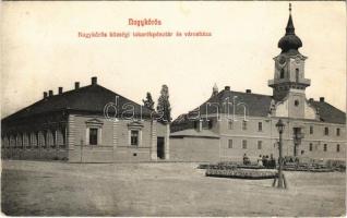 1915 Nagykőrös, Községi takarékpénztár, városháza. Bazsó Lajos kiadása