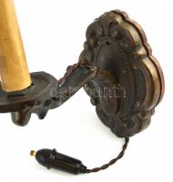 Bronz falikar régi kapcsolóval 26 cm