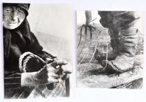 Kassák Lajos Munka körének 1932 szolnoki kiállításán bemutatott két fotó másolatai. Bruck László és Tabák Lajos fotói 9x10 cm, 9x13 cm