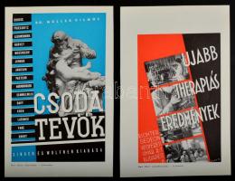 cca 1930 Kner Albert 4 db könyvborító terve és két reklámlapja