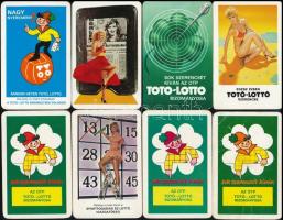 1977-1983 8 db TOTO-LOTTÓ kártyanaptár