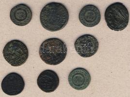 Római Császárság 10db kisbronz T:vegyes